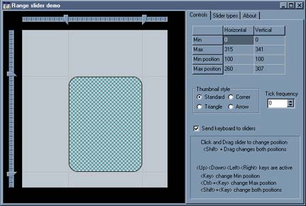 Screenshot of Range slider 1.0