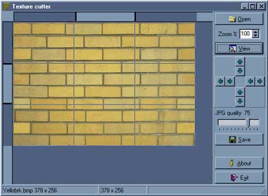 Screenshot of Texture cutter